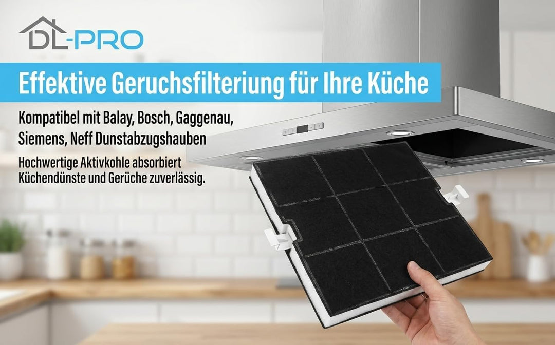 DL-pro Kohlefilter für Balay 351210 00351210 Bosch DHZ5160 Gaggenau KF001010 Siemens LZ51600 Neff Z5