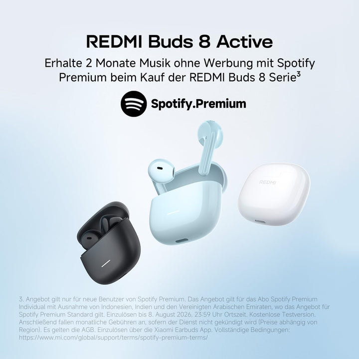 XIAOMI REDMI Buds 8 Active–TWS Bluetooth-Ohrhörer,Semi-In-Ear,14,2mm Treiber mit Titanmembran für st