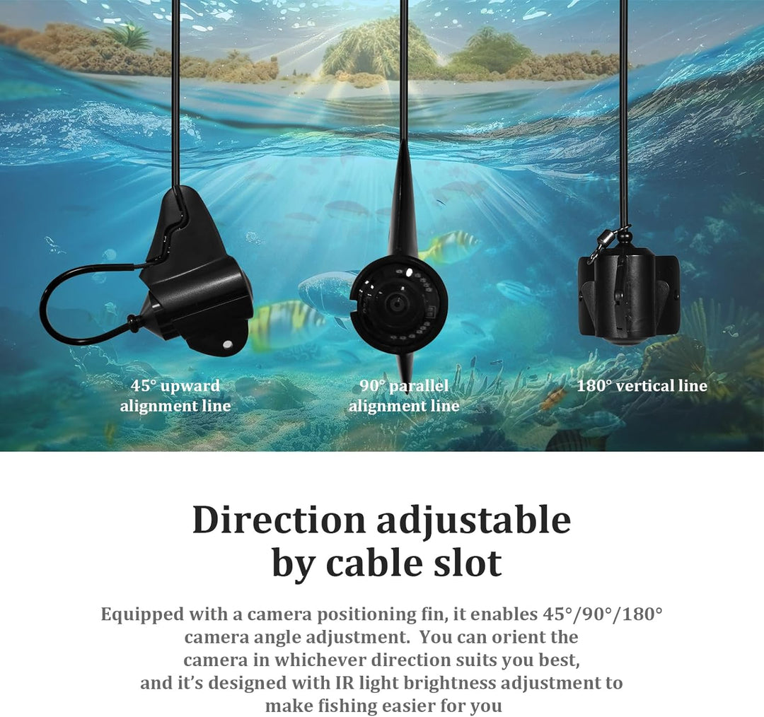 Unterwasserkamera Angeln Fishfinder, Fish Finder Kamera mit 4.3 Zoll IPS Display und 15m Kabel, Wass