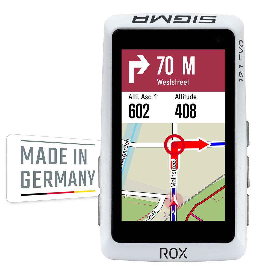 Sigma ROX 12.1 EVO Basic Set - White Fahrrad-Navi Fahrrad Europa Bluetooth, GPS, GLONASS Variante 2