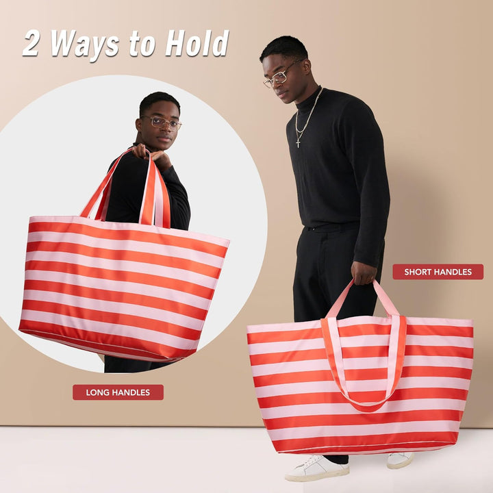 KALIDI Faltbare Shopper Reisetasche Strandtasche XXL,60L Extra grosse Holdall Weekender Gym Tasche m