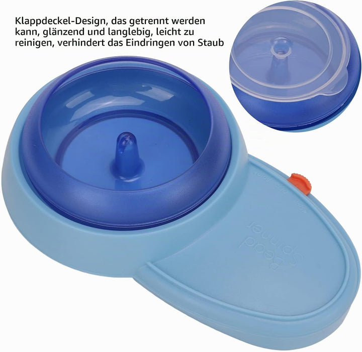 Perlenspinner, Spin Beading Bowl Loader mit 2 Stück Gebogenen Nadeln mit Grossem Auge, Batteriebetri