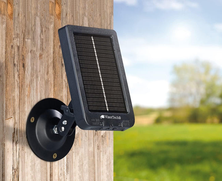 VisorTech Wildkamera Infrarot: 4K-Wildkamera mit PIR-Sensor, Nachtsicht, inkl. Akku-Solarpanel (Nach