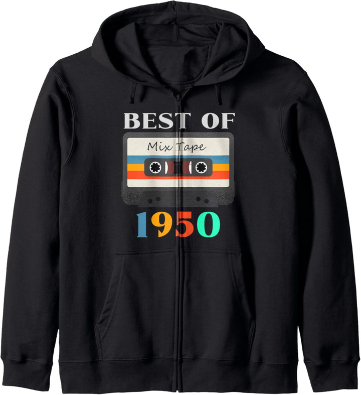 best of 1950 70th birthday gifts cassette tape vintage Kapuzenjacke