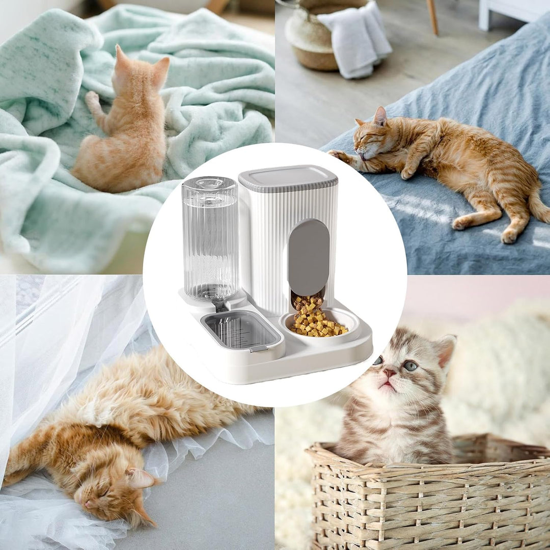 Automatischer -Futterautomat | Futterspender Für Katze Und Hund Mit Wasserspender | Futterbehälter F