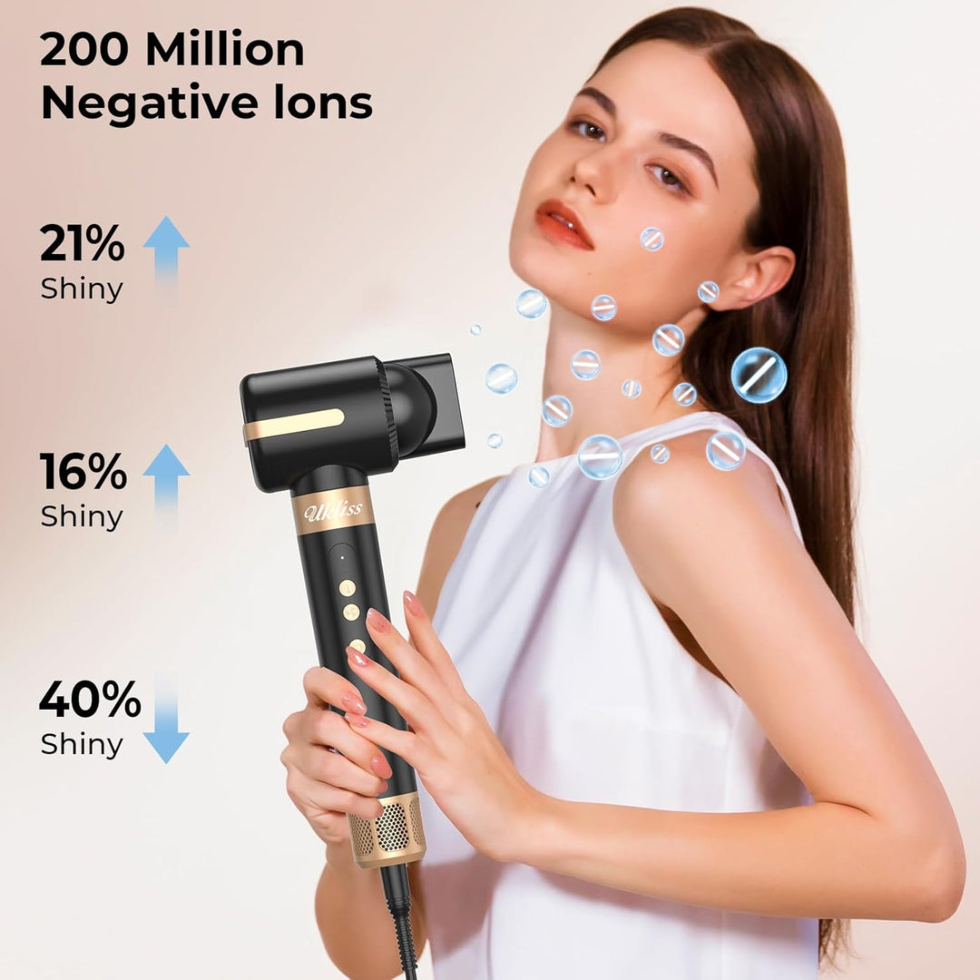Airstyler Warmluftbürste 7 in 1, UKLISS 1400W Hairstyler Haartrockner mit Rundbürstenföhn Föhnbürste