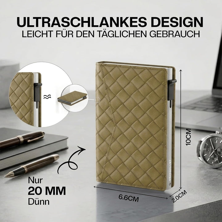 ProWallet Slim 6,7cm, 10,5cm, 1,4cm Grün Gewebt, 6,7cm, 10,5cm, 1,4cm Grün Gewebt