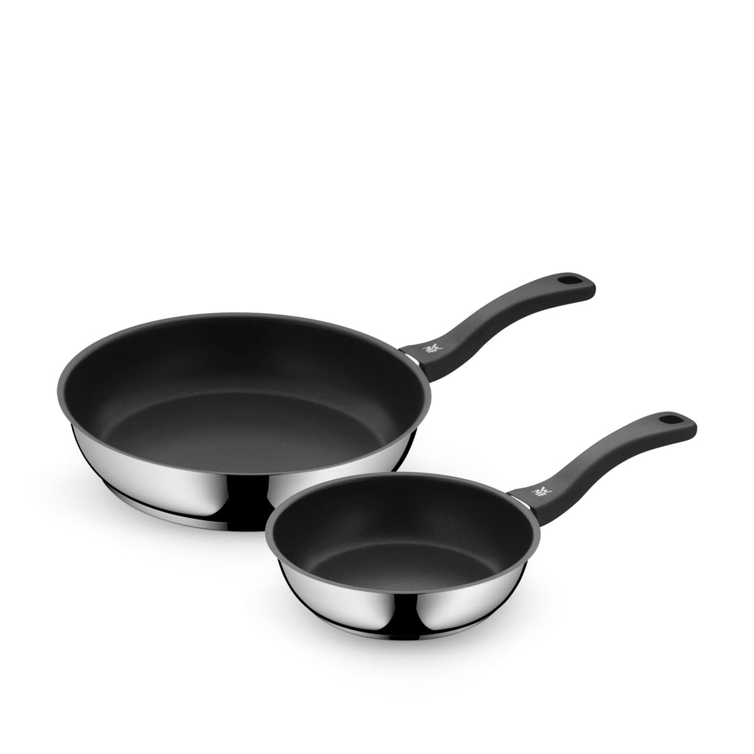 WMF Devil Pfannenset 2-teilig, Bratpfanne 28 cm + 20 cm, Pfanne Induktion, Cromargan Edelstahl besch