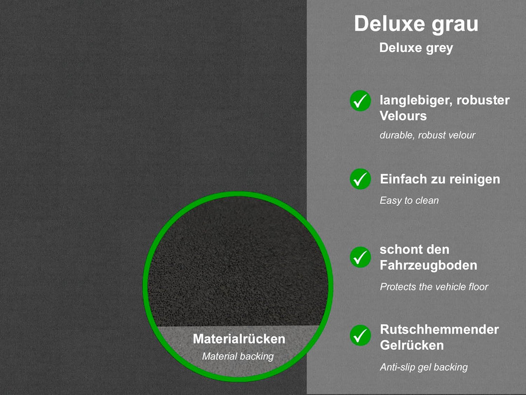 Fussmatten passend für FIAT Ducato Typ 250 alle Sitzvarianten (Baujahr 2006-2024), Deluxe grau | 1-T