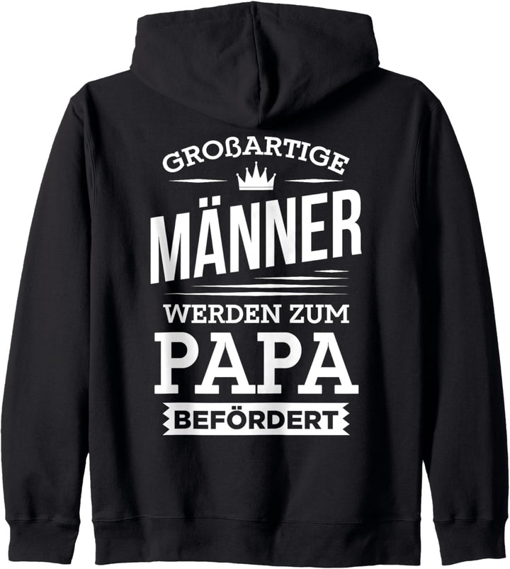 Grossartige Männer werden zum Papa befördert Vater Geschenk Kapuzenjacke