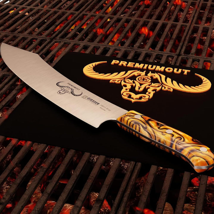 Giesser seit 1776 - Made in Germany - Kochmesser 30 cm Spicy Orange, PremiumCut Barbecue No 1, Küche