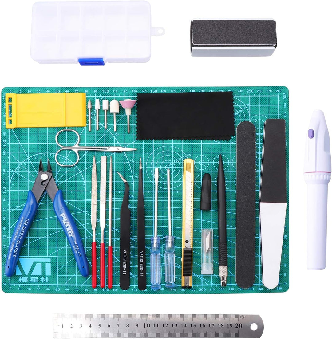 WiMas 26 STÜCKE Gundam Modeler Grundwerkzeuge, Modellbau-Werkzeugsatz für Hobby Model Assemble Build