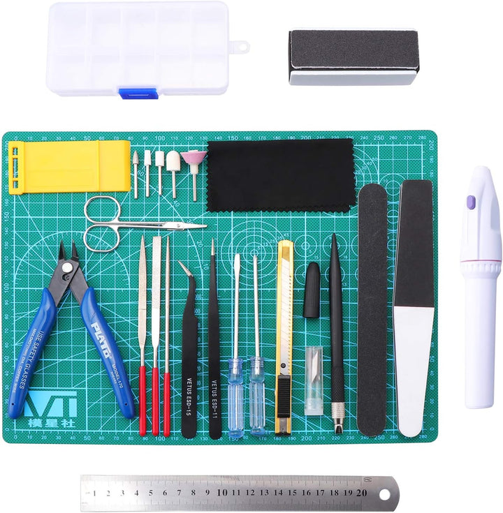 WiMas 26 STÜCKE Gundam Modeler Grundwerkzeuge, Modellbau-Werkzeugsatz für Hobby Model Assemble Build