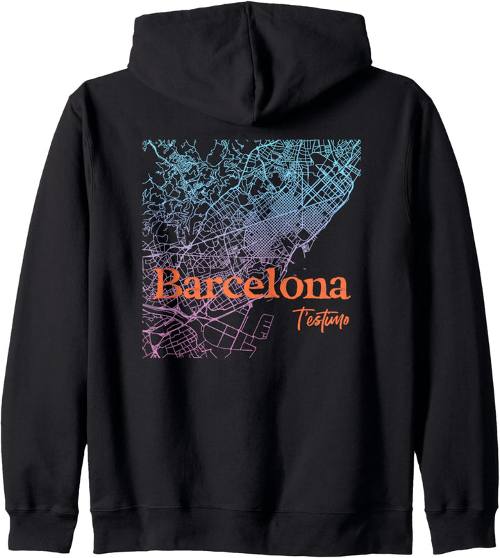 Barcelona T'estimo, I Love You, Katalan, Spanien Souvenir Kapuzenjacke