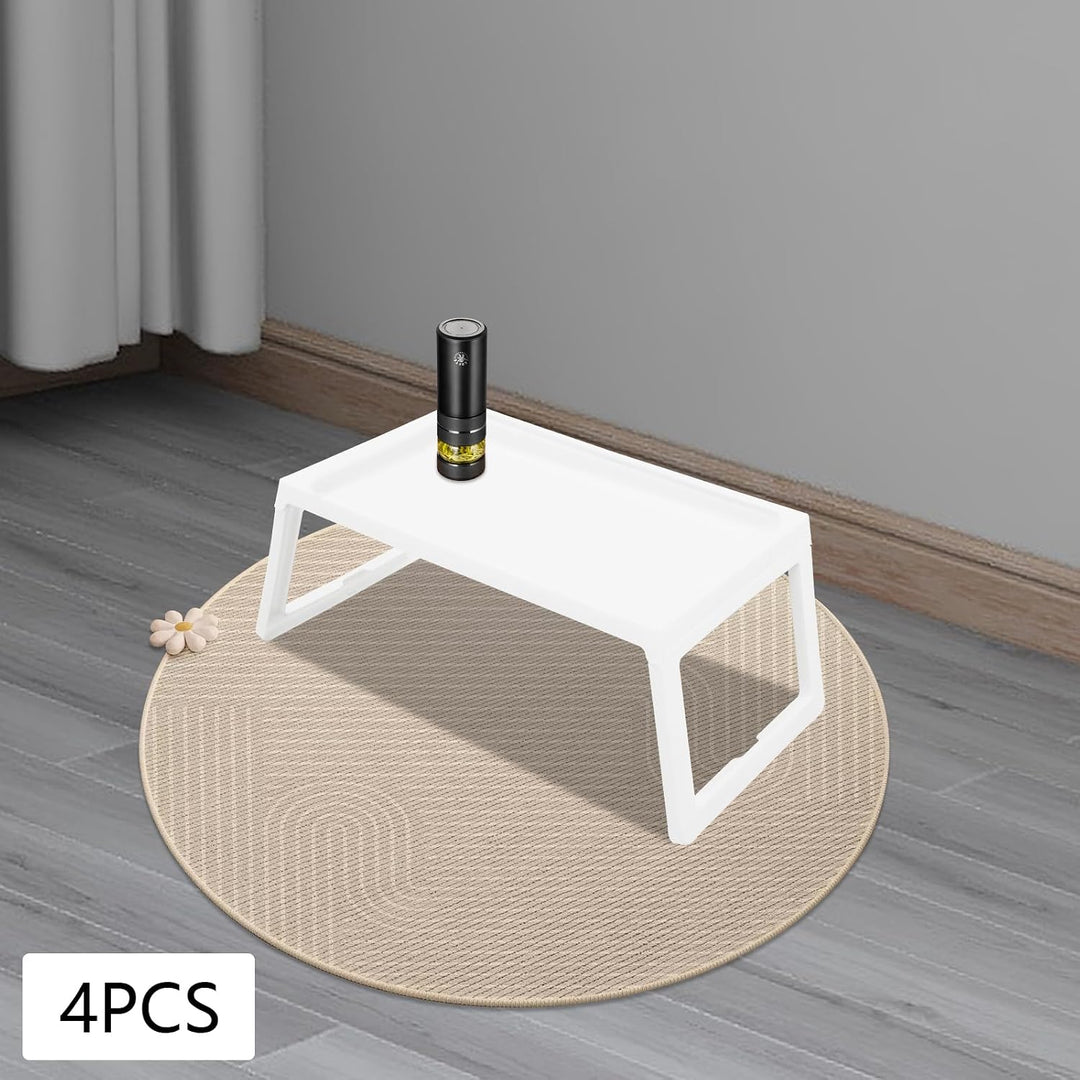 Betttablett Tisch mit klappbaren Beinen, 4er-Pack Frühstückstablett aus Kunststoff, Laptoptisch für