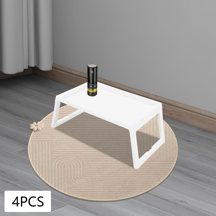 Betttablett Tisch mit klappbaren Beinen, 4er-Pack Frühstückstablett aus Kunststoff, Laptoptisch für