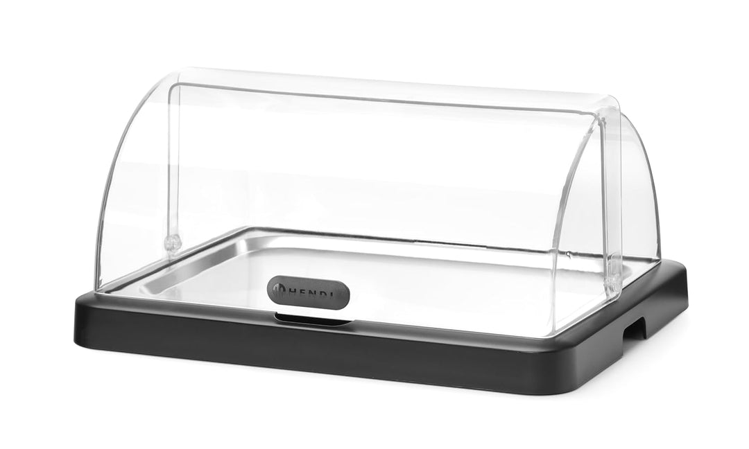 HENDI Buffet-Vitrine, gekühlt, mit 2 Kühlakkus, ABS Kunststoff Gehäuse, Edelstahl Serviertablett, Ro