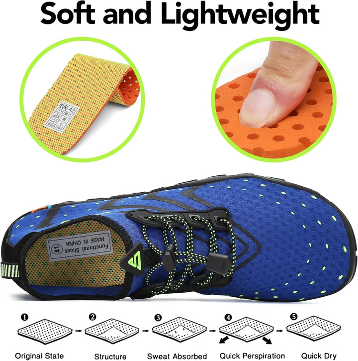 SAGUARO Badeschuhe Strandschuhe Aquaschuhe Wasserschuhe Surfschuhe Schwimmschuhe für Damen Herren Ki