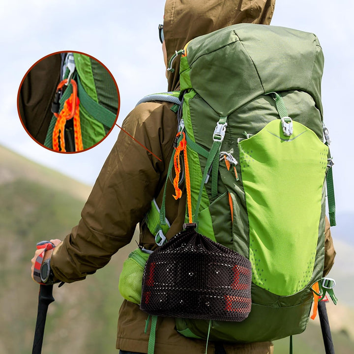 Gutsdoor Camping Geschirr Set 16 Teilig, Outdoor Kochgeschirr Set für 2-4 Personen, mit 2 Topfe, Koc