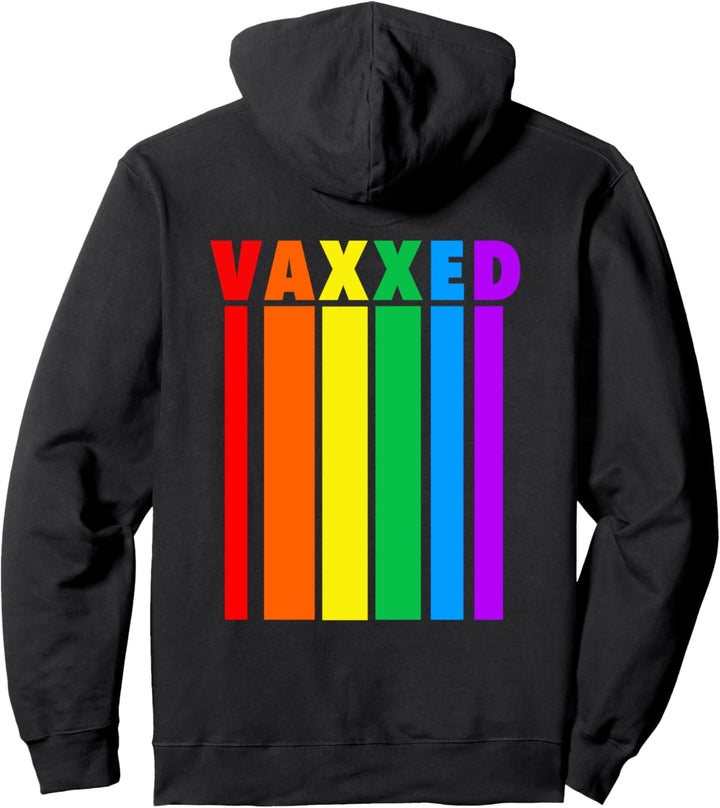 Vaxxed Pride Rainbow Pullover Hoodie
