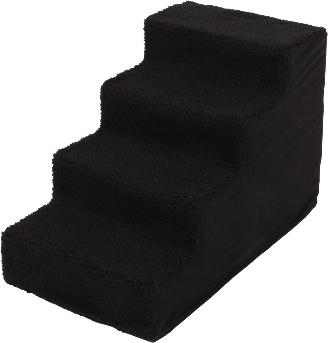 Flamingo Treppe für Hund Tampa schwarz - 60x35,5x40,5cm - Rutschfester Boden - Leichtgewicht und mon