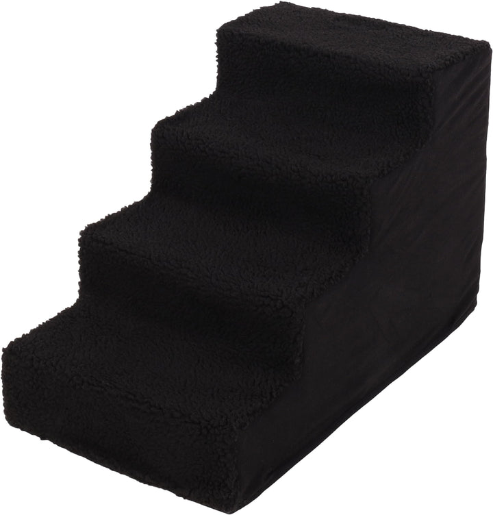 Flamingo Treppe für Hund Tampa schwarz - 60x35,5x40,5cm - Rutschfester Boden - Leichtgewicht und mon