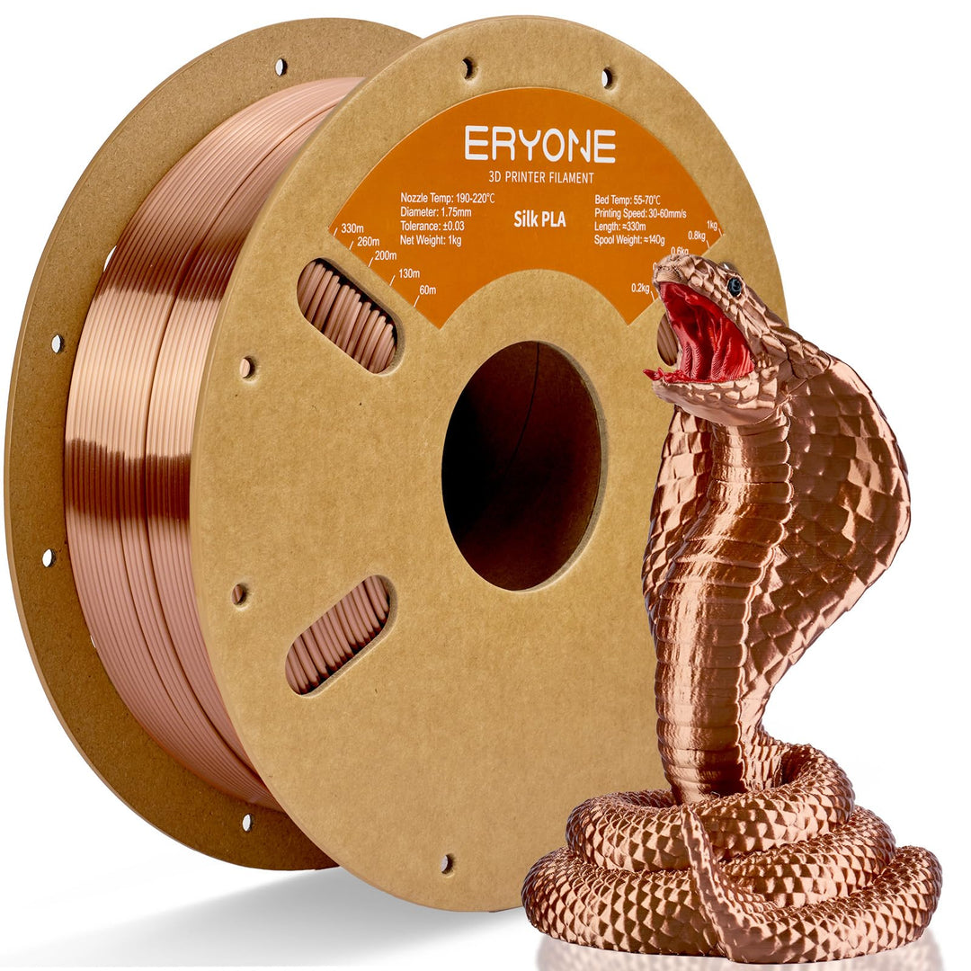 ERYONE Seiden PLA Filament 1.75mm, PLA Seiden Filament für 3D Drucker, 1.75mm +/- 0,03 mm, 1kg /Spul