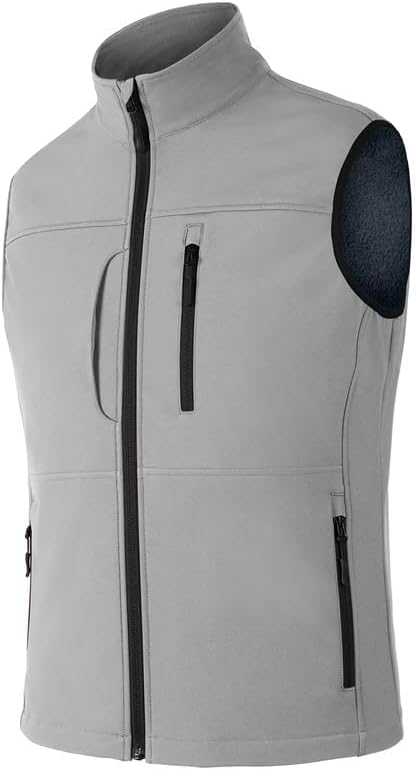 Zzkouine Leichte Softshell Weste für Herren, Bodywarmer Fleece Weste Full Zipp Softshellweste, Weste