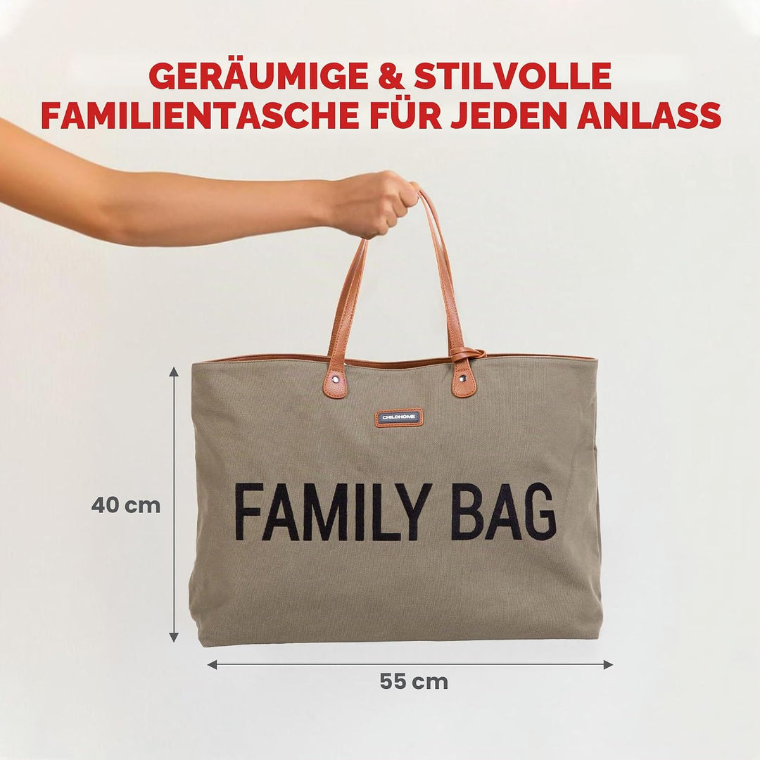 Childhome, Family Bag, Wickeltasche, Reise-/Wochenendtasche, grosses Fassungsvermögen, abnehmbare Ta