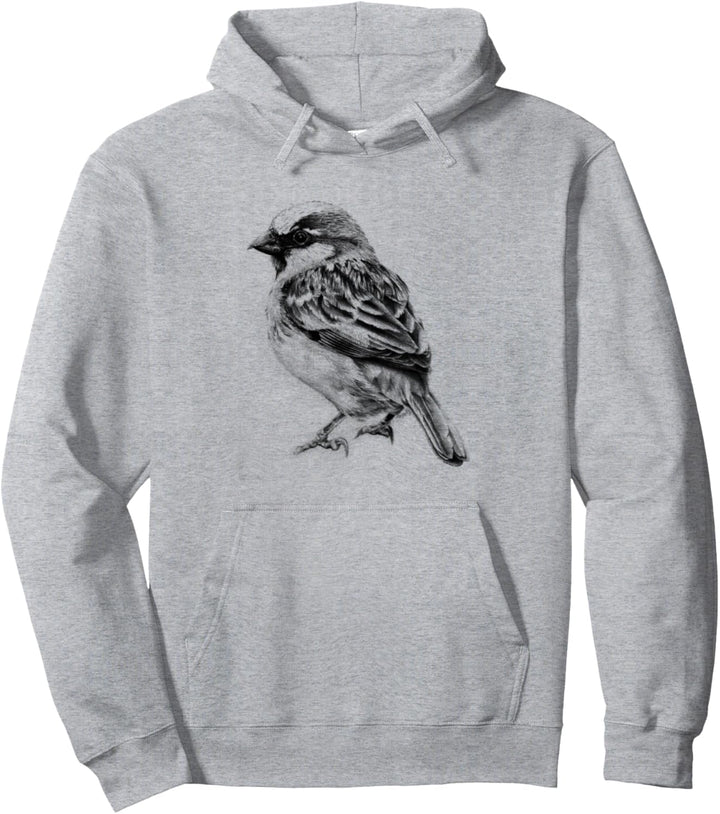 Bedrucktes T-Shirt, Vogel Hoodie Sperling Haussperling Natur Pullover Hoodie