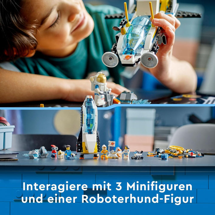 LEGO 60354 City Erkundungsmissionen im Weltraum, interaktives digitales Abenteuerspielset mit Raumsc