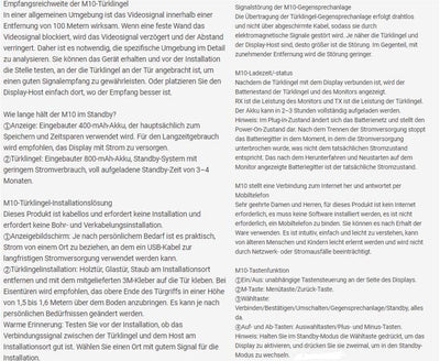 Türklingel-Kamera, kabellos, mit Monitor, Video Gegensprechanlage mit 11 cm (4,3 Zoll) grossem Bilds