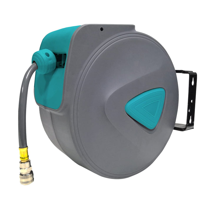 HENGMEI 10m Druckluftschlauch Druckluft Schlauchtrommel 1/4" Trommel Wandschlauchhalter Aufroller au