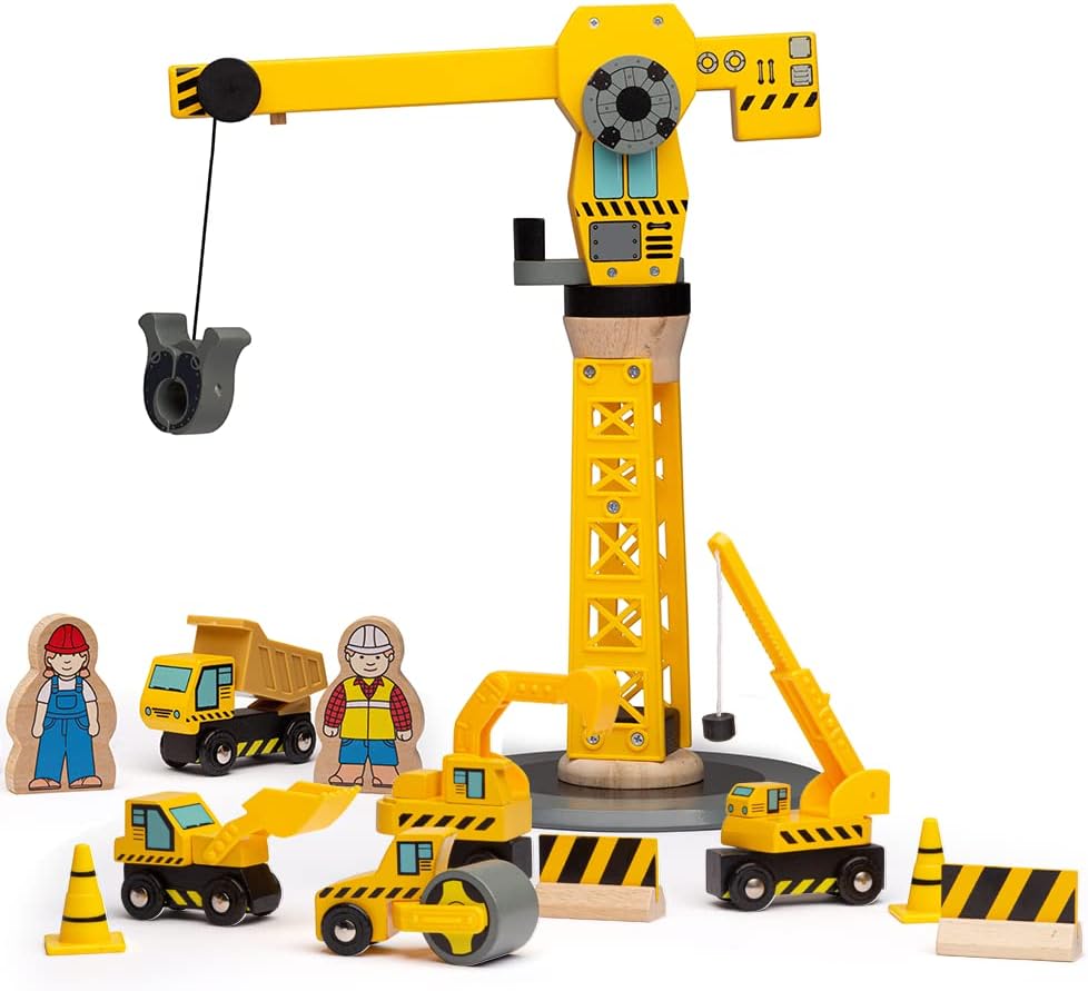 Bigjigs Rail Kit Costruzioni Con Grande Gru