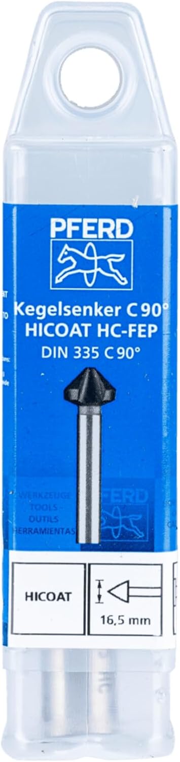 PFERD HSS Kegel-/Entgratsenker | 90°, Ø 16,50 mm, Schaft-ø 10 mm, DIN 335 C | 25202146 - HICOAT besc