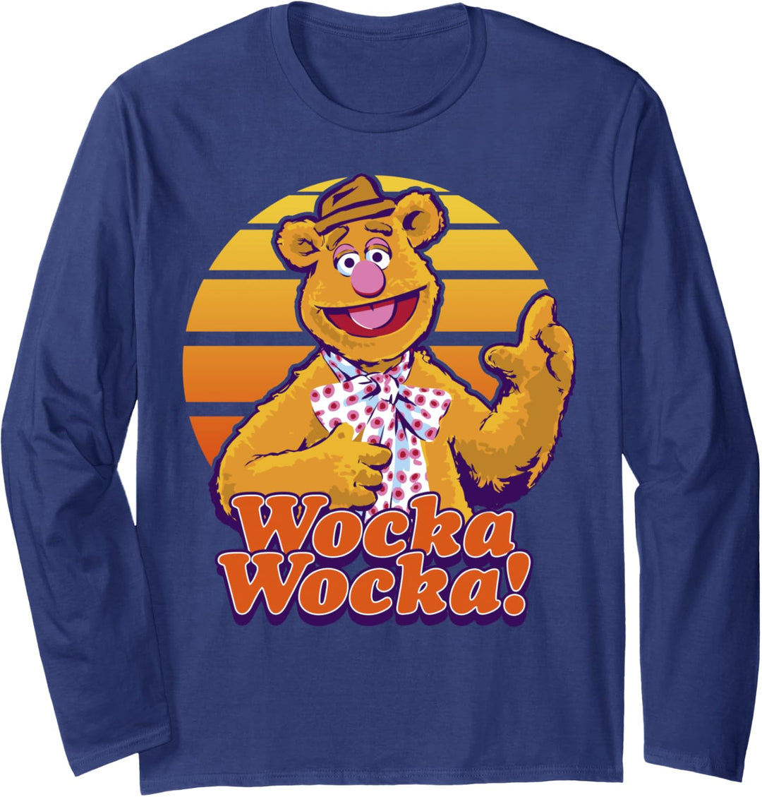 Disney The Muppets Fozzie Bear Wocka Wocka Portrait Langarmshirt