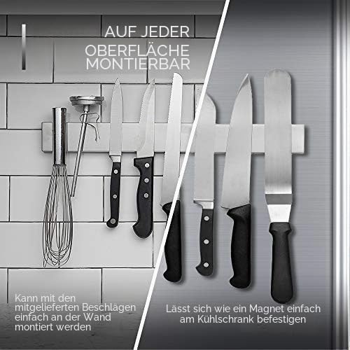 Modern Innovations 16 Zoll Magnetischer Messerhalter für Kühlschrank, Messer Magnetleiste Ohne Bohre