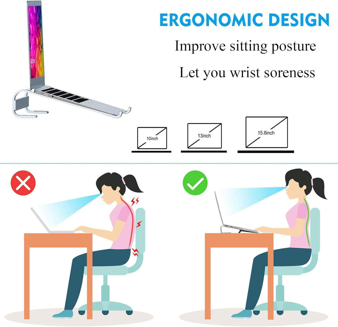 Laptopständer Laptop Ständer - Ergonomisch Aluminium Computerständer PC Halter Leicht Belüfteter für