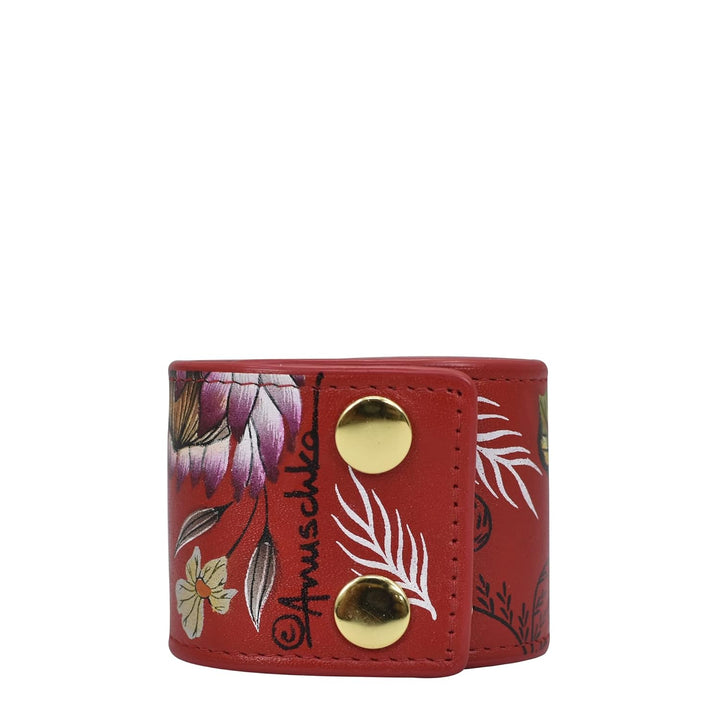 Anuschka Lederarmband für Frauen, Handbemalt, Grössenverstellbar Crimson Garden, Crimson Garden