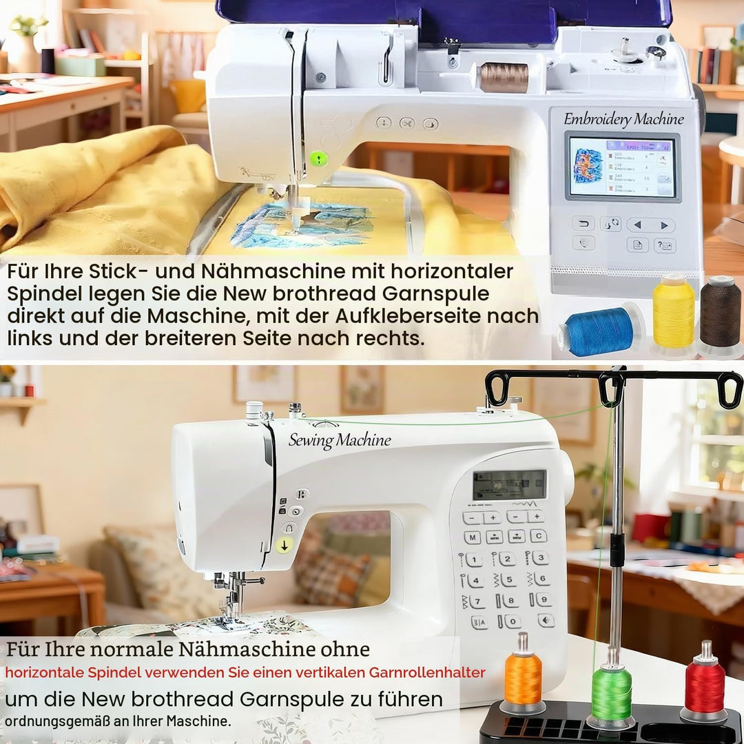 New brothread 80 Spulen Neue Janome Farben Polyester Maschinen Stickgarn
