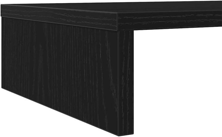 vidaXL Monitorständer Schwarz Eichen-Optik 100x27x10 cm Holzwerkstoff, Monitorerhöhung, Schreibtisch