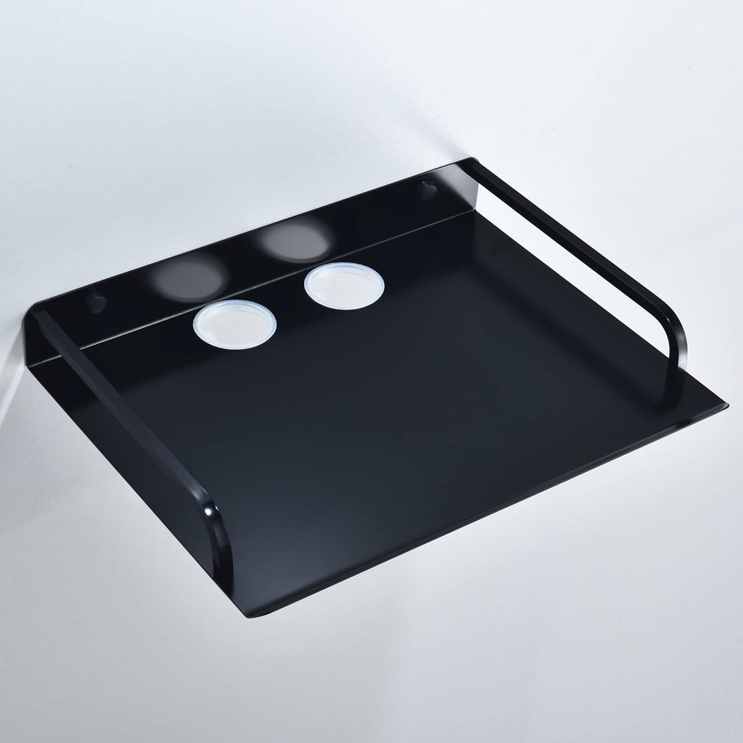 Beamer Wandhalterung, Multimedia Regal Wandregal Schwarz für TV Box, Router, Apple Tv 4k, Receiver,