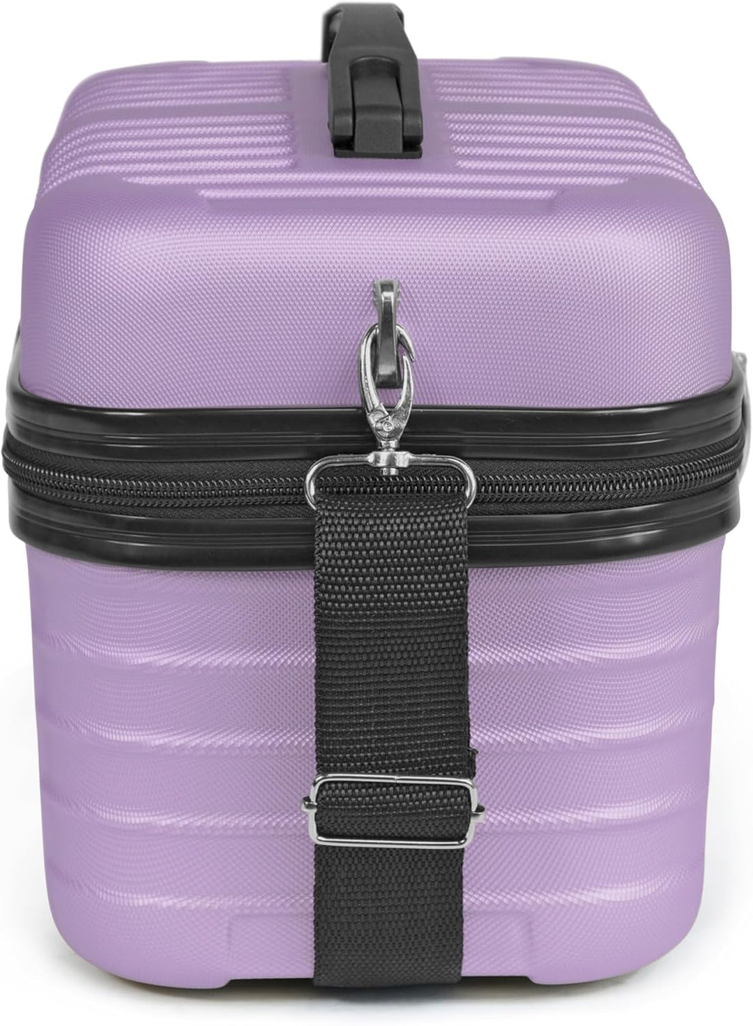 KINSTON Vanity Case Hartschale mit Schulterriemen – Kulturbeutel Reise Kosmetik – Hartschale mit Gri