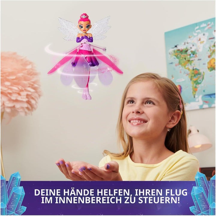 Crystal Flyers, Magical Flying Toy Doll with Crystal Wings, Girls Gifts, Interactive Kids Toys for G