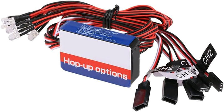 Rc Car Lights Kit 12 LED Lenkbremsbeleuchtungssystem Kit Smart Simulation Strobe Light für Rc Car 1/