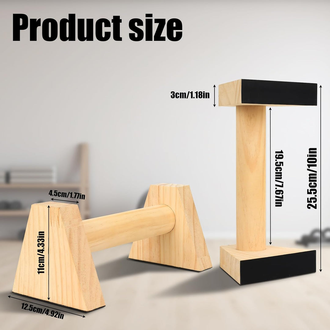 2 Stück Holz Liegestützgriffe Push Up Bars Calisthenics Equipment, Calisthenics GriffeHolz Parallett