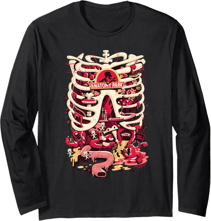 Rick and Morty Anatomy Park Logo Langarmshirt