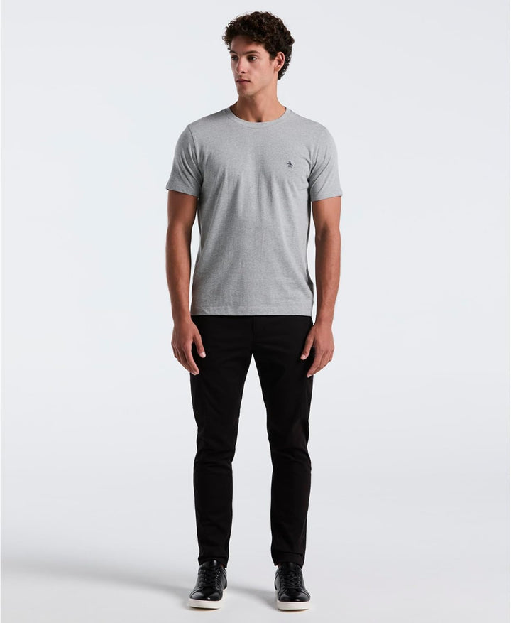 Original Pengun Herren Small Embroidered Logo T-Shirt L Rain Heather, 080, L Rain Heather, 080