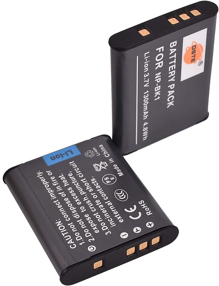 DSTE®（2 Pack） Ersatz Batterie und DC16E Reise Ladegerät Compatible für Sony NP-BK1 Bloggie MHS-CM5 M