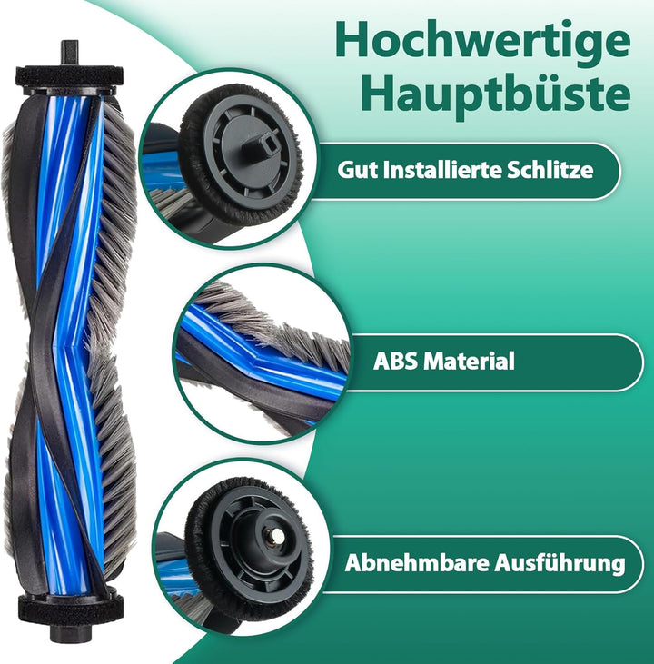 KGC 19 Stück Zubehörset für Ecovacs Deebot T80 Pro Omni, X8 OMNI, X8 Pro OMNI Saugroboter, 1 Hauptbü